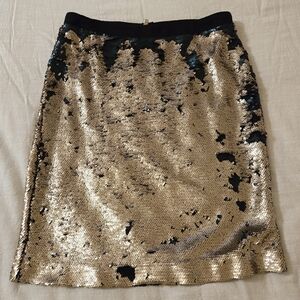 🌟Lined  Sequin Skirt Great for Christnas Parties (M)  Gold and Emerald